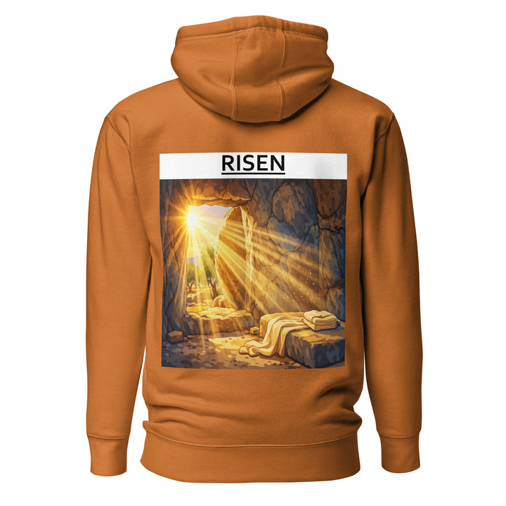 risen christian hoodie front view