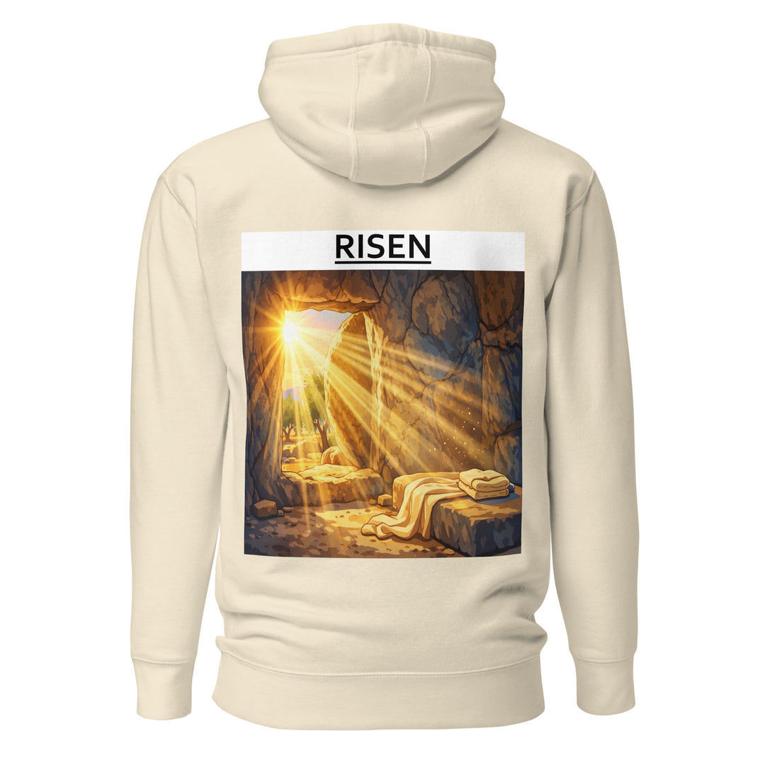 risen christian hoodie front view