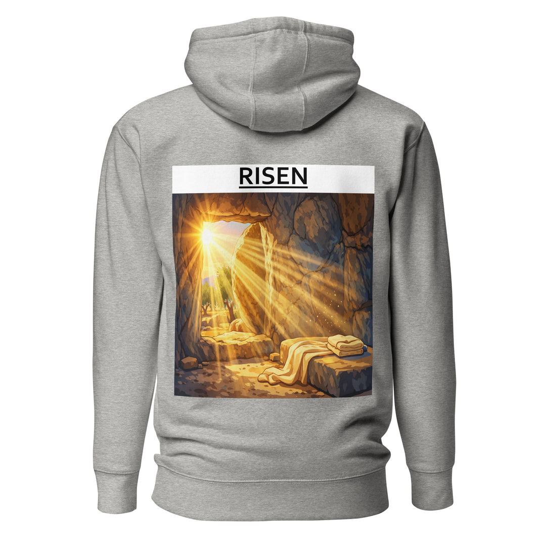 risen christian hoodie front view