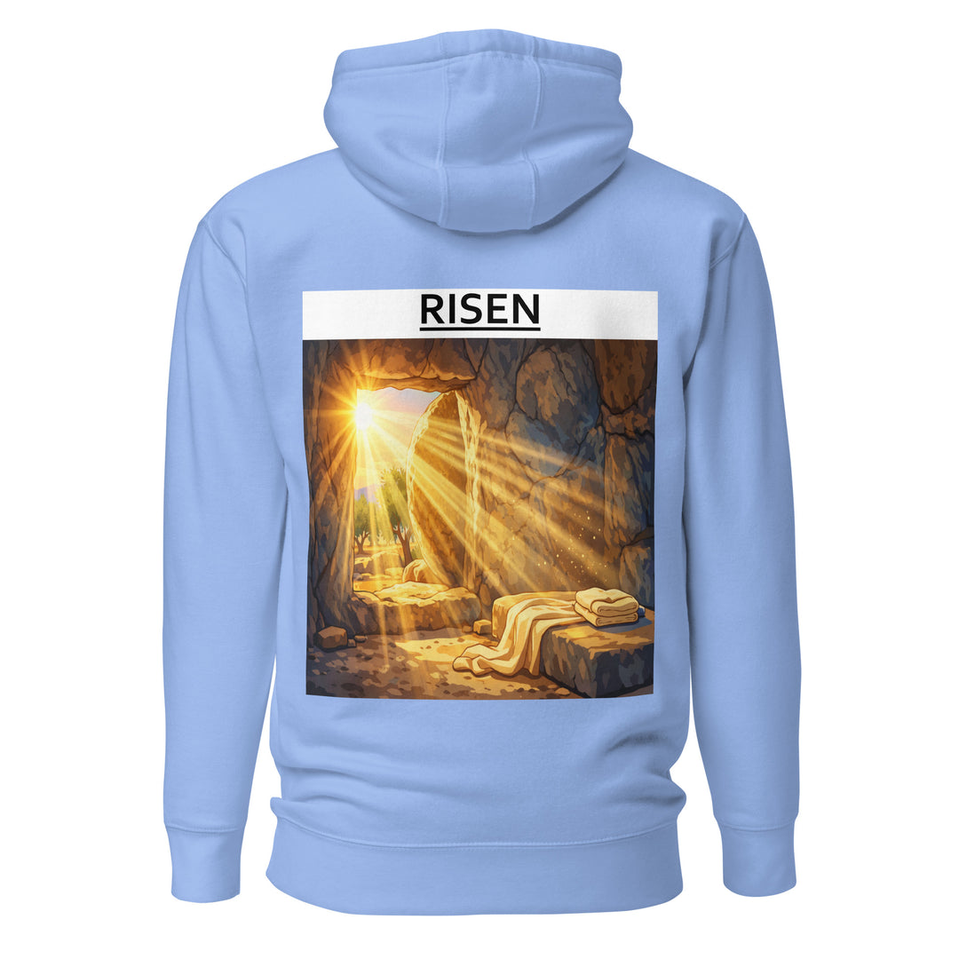 risen christian hoodie front view