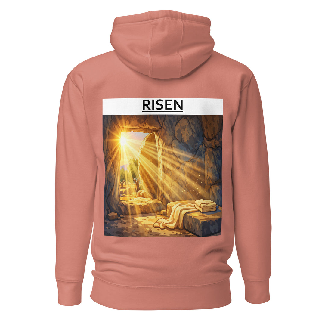 risen christian hoodie front view