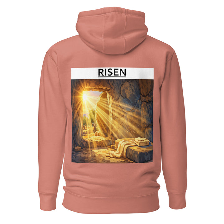 risen christian hoodie front view