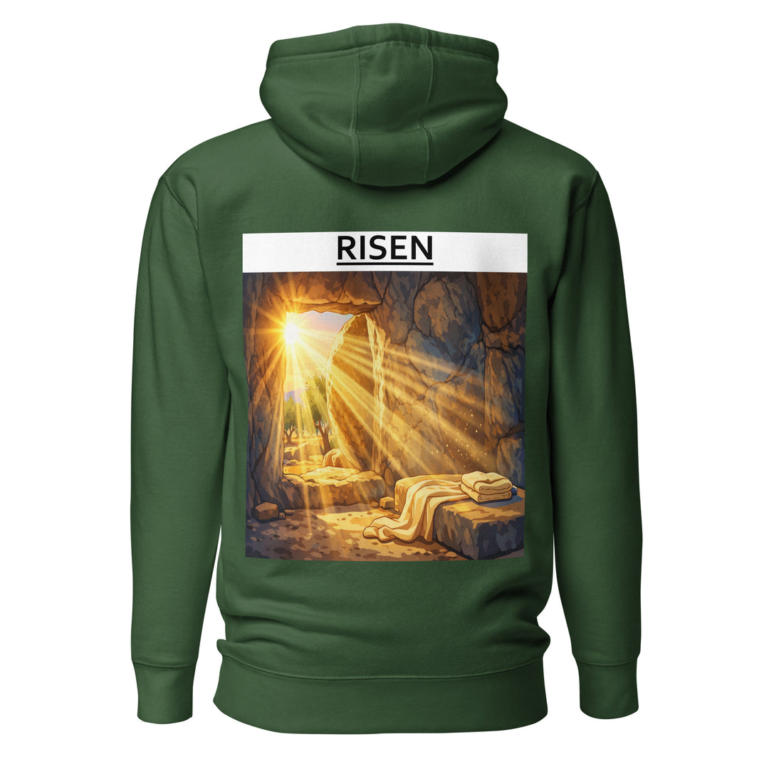 risen christian hoodie front view