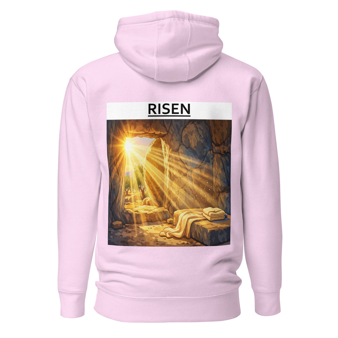 risen christian hoodie front view