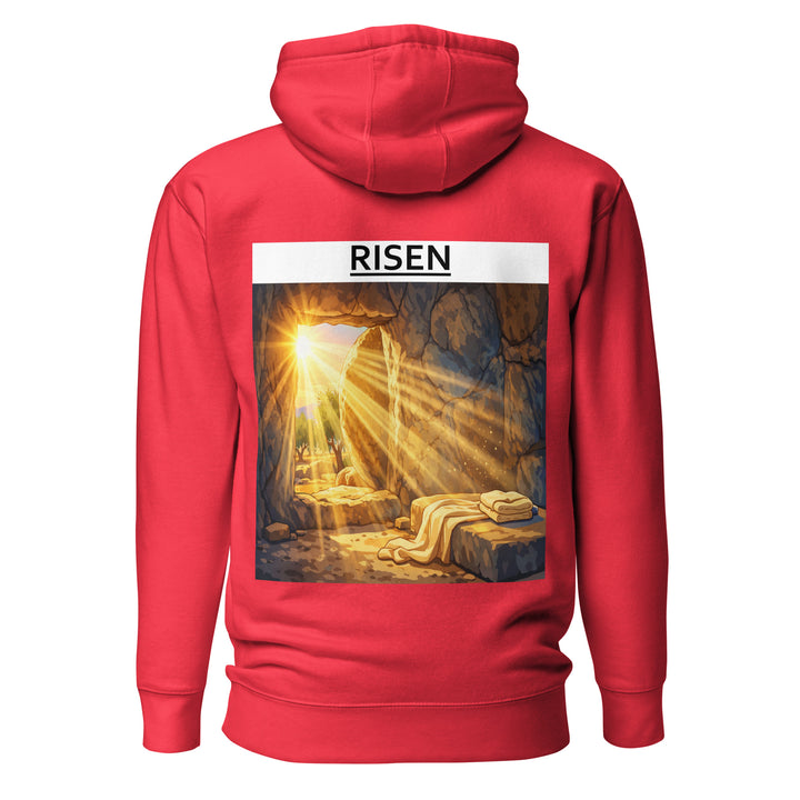 risen christian hoodie front view